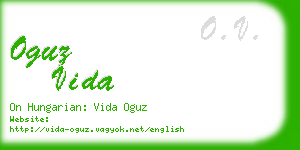 oguz vida business card